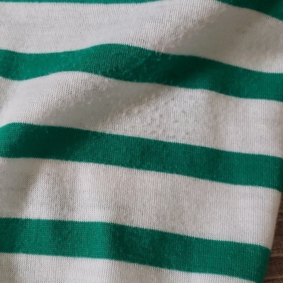 Cato kelly green and white striped tank with knit back accent - Picture 7 of 7
